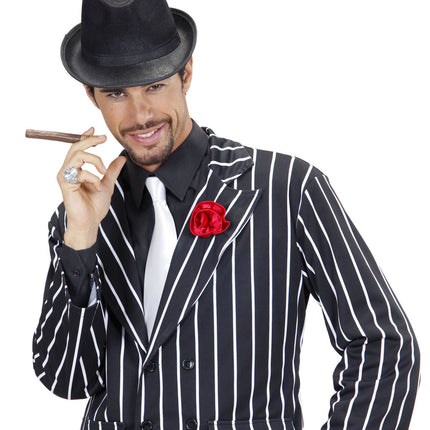 Zwarte Hoed Gangster Met Zwarte Band