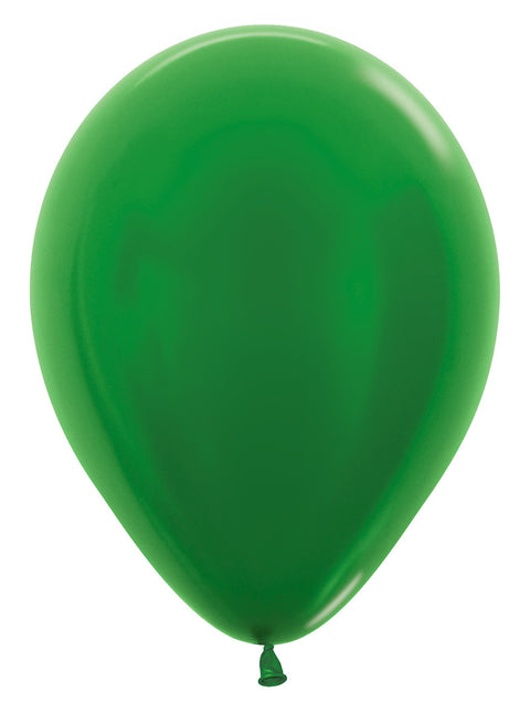 Ballonnen Metallic Green 30cm 50st