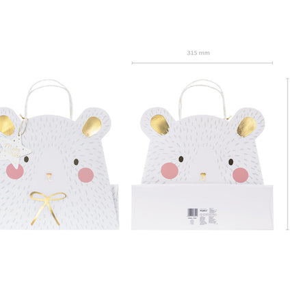 Cadeautasje Ijsbeer 31,5cm