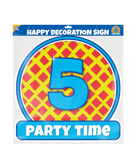 Deurbord 5 Jaar Gekleurd 50cm