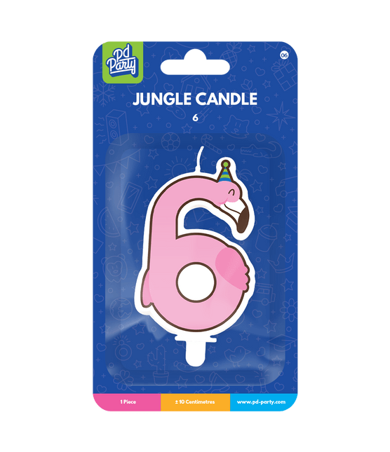 Flamingo Kaars 6 Jaar van Paper Dreams koop je bij Partywinkel