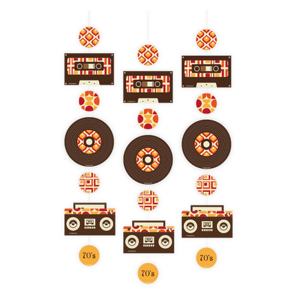 Flower Power Hangdecoratie 1,2m 3st van Paper Dreams koop je bij Partywinkel