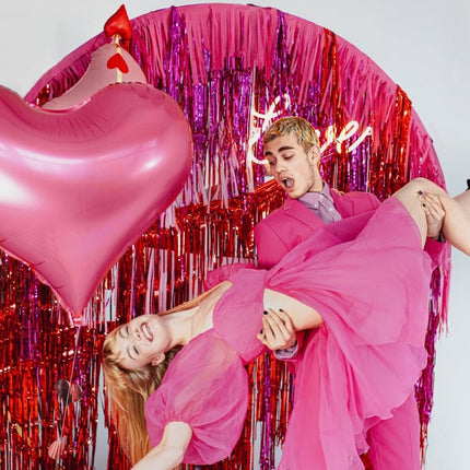 Hart Helium Ballon Roze Leeg 75cm van Partydeco koop je bij Partywinkel