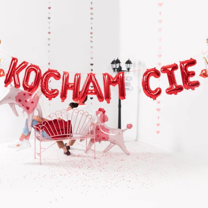 Rood Letterslinger Kocham Cię 2,85m van Partydeco koop je bij Partywinkel