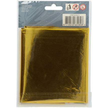 Folie Ballon Cijfer 0 Goud Metallic XL 86cm leeg van Folat koop je bij Partywinkel