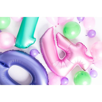 Folie Ballon Cijfer 1 Mat Blauw XL 86cm leeg van Folat koop je bij Partywinkel