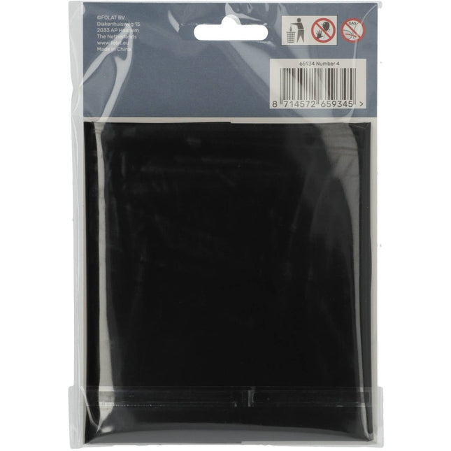 Folie Ballon Cijfer 4 Mat Zwart XL 86cm leeg van Folat koop je bij Partywinkel