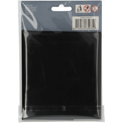 Folie Ballon Cijfer 5 Mat Zwart XL 86cm leeg van Folat koop je bij Partywinkel