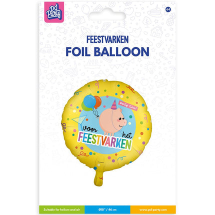 Folie ballon - Feestvarken van Paper Dreams koop je bij Partywinkel