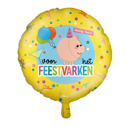 Folie ballon - Feestvarken van Paper Dreams koop je bij Partywinkel