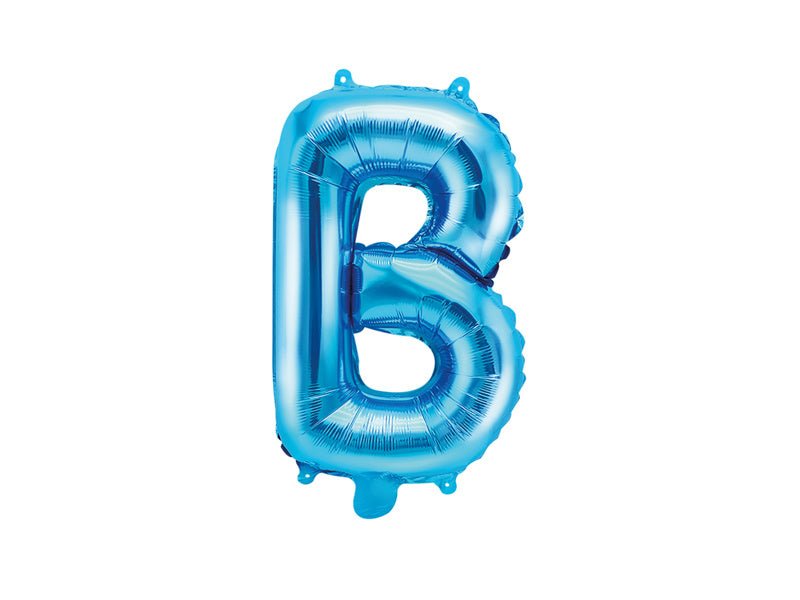 Folie Ballon Letter B Blauw Leeg 35cm van Partydeco koop je bij Partywinkel
