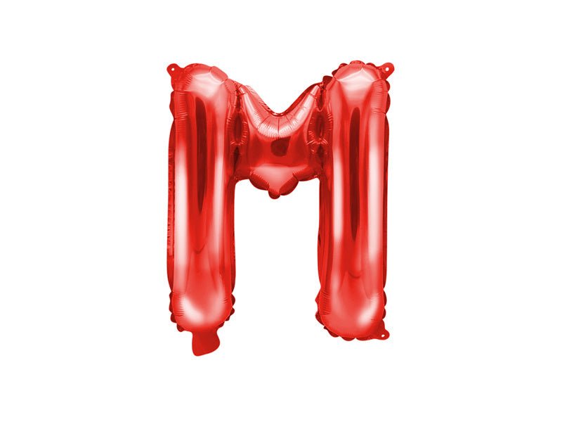 Folie Ballon Letter M Rood Leeg 35cm van Partydeco koop je bij Partywinkel