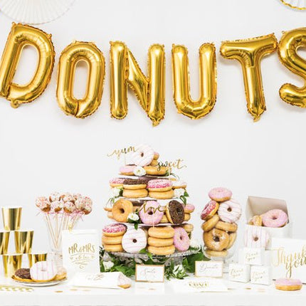 Folie Ballon Letter N Goud Leeg 35cm van Partydeco koop je bij Partywinkel