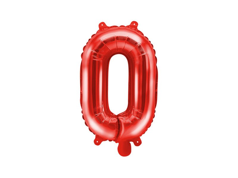 Folie Ballon Letter O Rood Leegd 35cm van Partydeco koop je bij Partywinkel