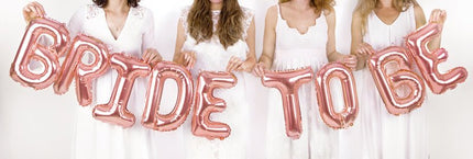 Folie Ballon Letter T Rose Goud Leeg 35cm van Partydeco koop je bij Partywinkel