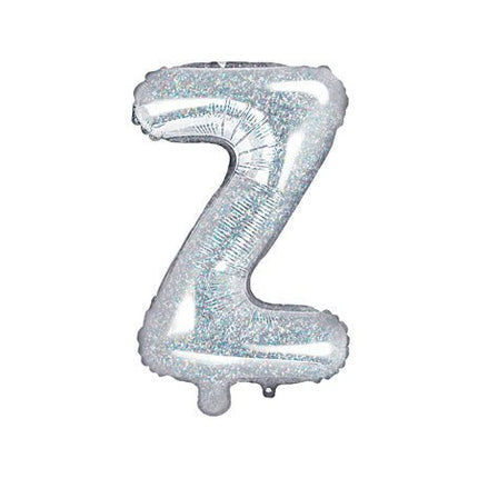 Folie Ballon Letter Z Holografisch Leeg 35cm van Partydeco koop je bij Partywinkel