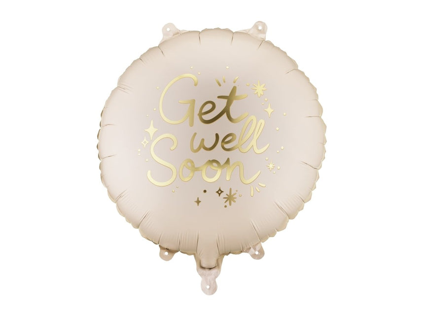 Folie ballon rond ‘'Beterschap’', 35x35 cm, mix Leeg van Partydeco koop je bij Partywinkel