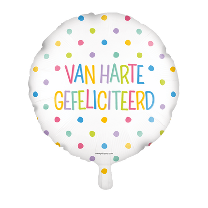 Folie ballon - Van harte gefeliciteerd van Paper Dreams koop je bij Partywinkel