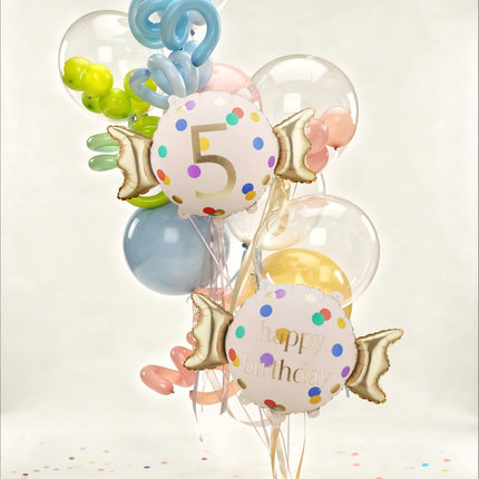 Folie Helium Ballon 5 Jaar Snoep 61cm Leeg van Partydeco koop je bij Partywinkel