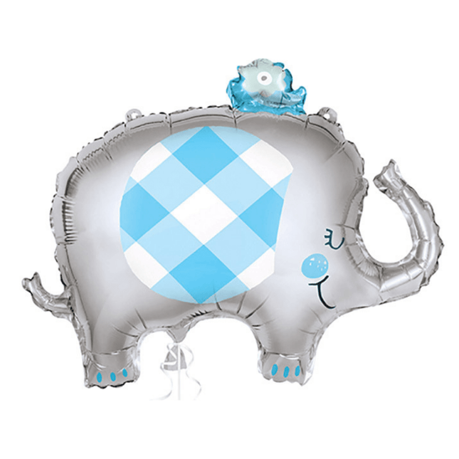 Folieballon Baby Olifant Blauw 74cm van Unique koop je bij Partywinkel