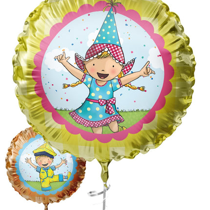 Folieballon Fien & Teun 45cm Leeg