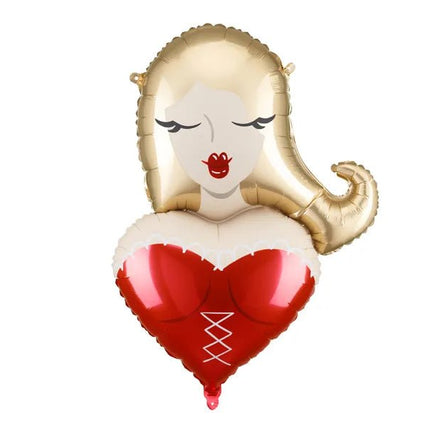 Folieballon Meisje, 57x74,5 cm, mix van Partydeco koop je bij Partywinkel