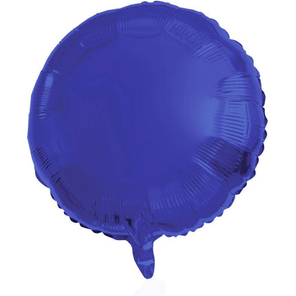 Folieballon Rond Blauw Metallic Mat - 45 cm van Folat koop je bij Partywinkel