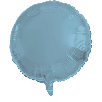 Folieballon Rond Pastel Blauw Metallic Mat - 45 cm van Folat koop je bij Partywinkel