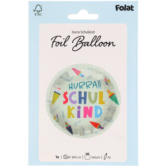 Folieballon Schulanfang - Leeg - 45cm van Folat koop je bij Partywinkel