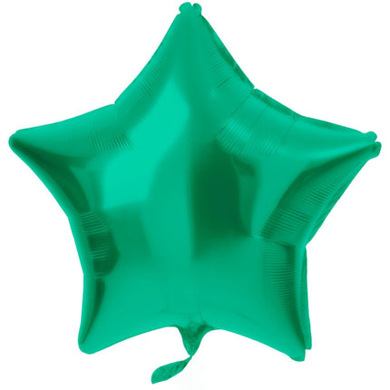 Folieballon Stervormig Groen Metallic Mat - 45 cm van Folat koop je bij Partywinkel