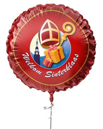 Folieballon Welkom Sinterklaas 45cm van Haza Witbaard koop je bij Partywinkel
