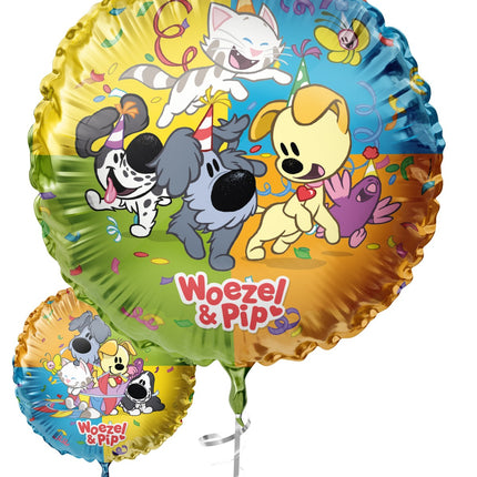 Folieballon Woezel & Pip 45cm Leeg