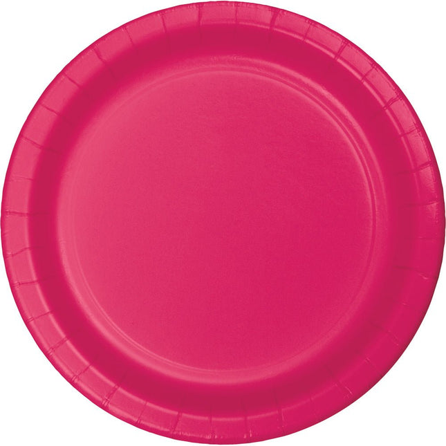 Fuchsia Borden 23cm 24st van Creative Converting koop je bij Partywinkel