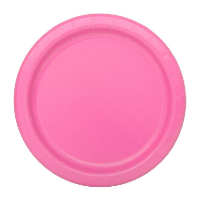 Fuchsia Borden Rond 17,5cm 8st van Unique koop je bij Partywinkel