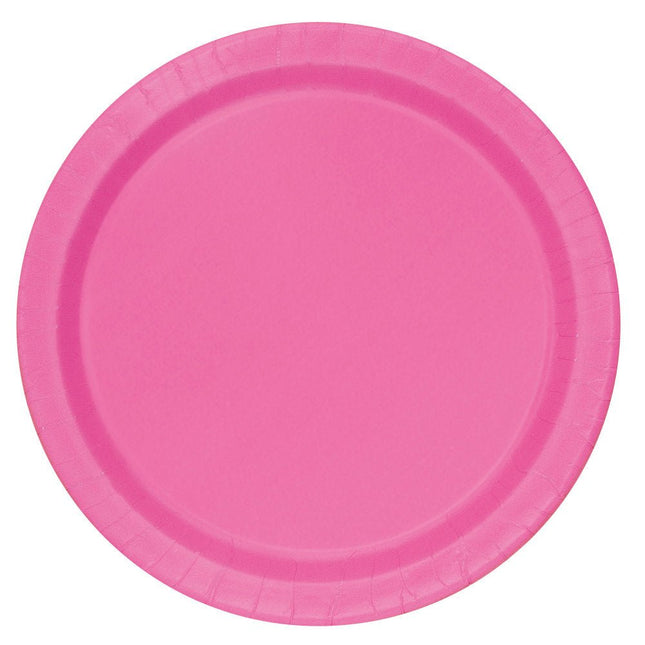 Fuchsia Borden Rond 23cm 16st van Unique koop je bij Partywinkel