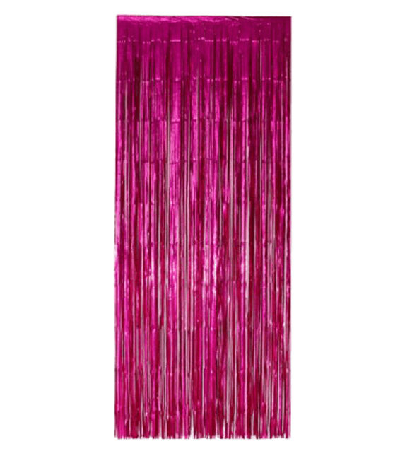 Fuchsia Deurgordijn Folie 2,4m van WeFiesta koop je bij Partywinkel