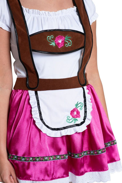 Fuchsia Dirndl Jurk Oktoberfest Fay van Partychimp koop je bij Partywinkel