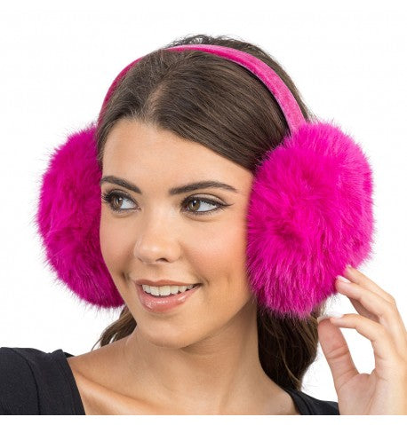 Fuchsia oorwarmers