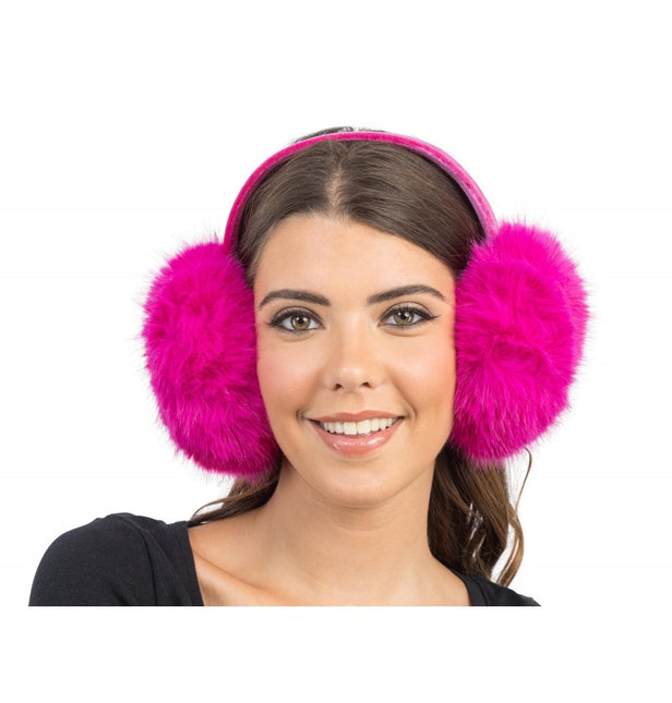 Fuchsia oorwarmers