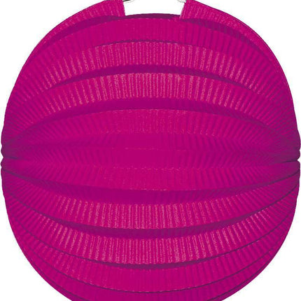 Fuchsia Lampion Bol 23cm van Haza Witbaard koop je bij Partywinkel