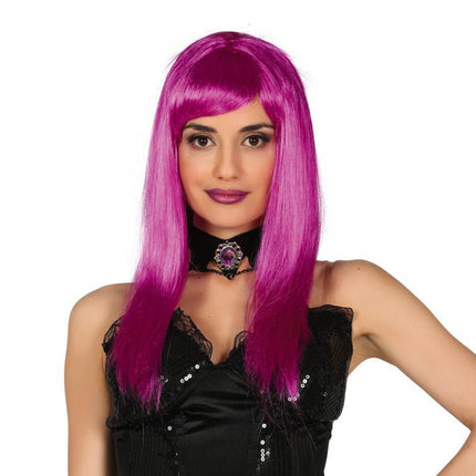 Fuchsia Pruik van Fiestas Guirca koop je bij Partywinkel