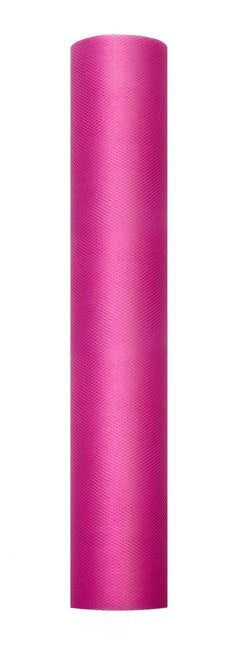 Fuchsia Tule Rol 30cm 9m van Partydeco koop je bij Partywinkel