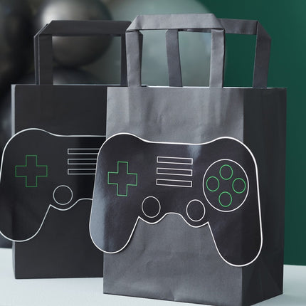 Gaming Party Uitdeeltasjes 20cm 5st van Ginger Ray koop je bij Partywinkel