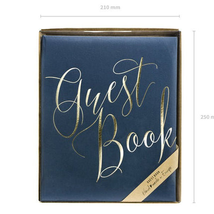 Gastenboek Blauw 24,5cm van Partydeco koop je bij Partywinkel