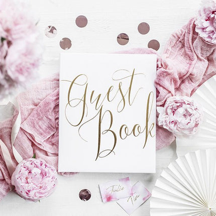 Gastenboek Gouden Letters 24,5cm van Partydeco koop je bij Partywinkel