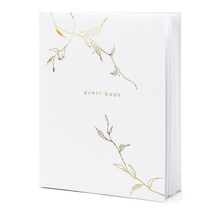 Gastenboek Wit 24,5cm van Partydeco koop je bij Partywinkel