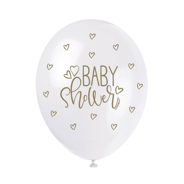 Geboorte Ballonnen Baby Shower 30cm 5st van Unique koop je bij Partywinkel