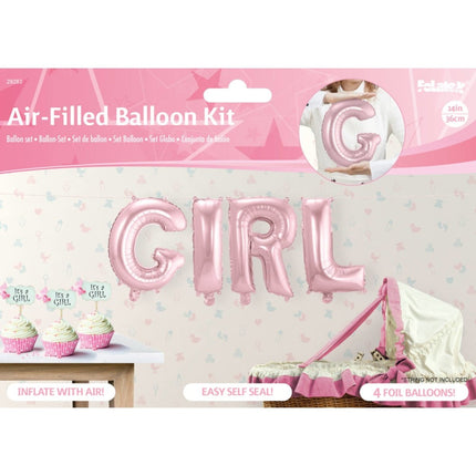 Geboorte Ballonnen Letter Set Girl 36cm van Folat koop je bij Partywinkel