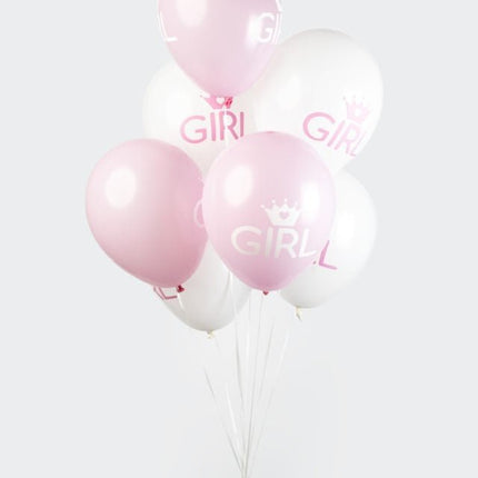 Geboorte Ballonnen Meisje 30,5cm 8st van WeFiesta koop je bij Partywinkel