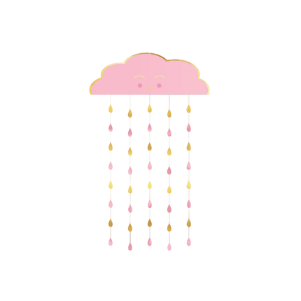 Geboorte Deurgordijn Wolk Meisje 1,9m van Riethmueller koop je bij Partywinkel